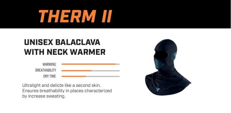 BALACLAVA REBELHORN THERMOACTIVE - therm II nero blu - immagine 3
