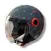 DEMIJET 205 VISIERA LUNGA - grigio lucido - Thumbnail Image 1