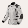 giacca-donna-moto-touring-da-viaggio-rev'it!-voltiac-3-h2o-ladies-argento-nero-maximotostore-palermo